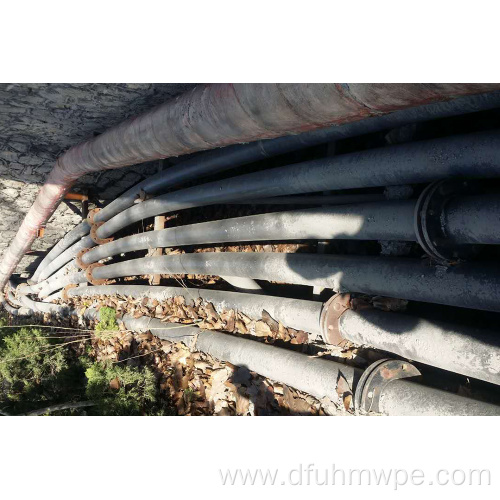 Black large UHMWPE engineering pipe